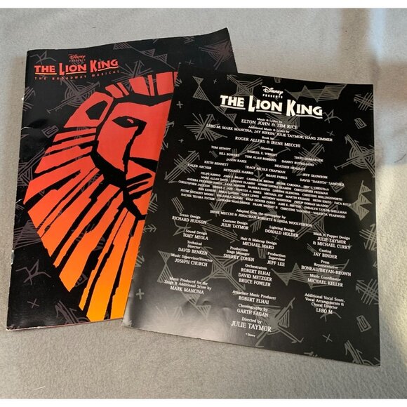 Disney The Lion King Broadway Musical Program 1997 Theater - Picture 10 of 11